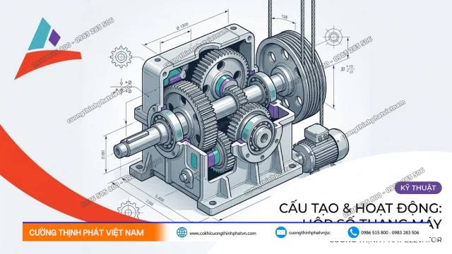Hộp số thang máy là gì và những kiến thức kỹ thuật cần biết
