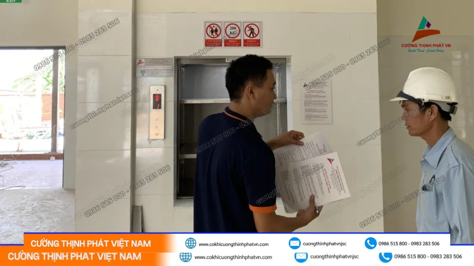 Các sự cố thường gặp của thang tời thực phẩm
