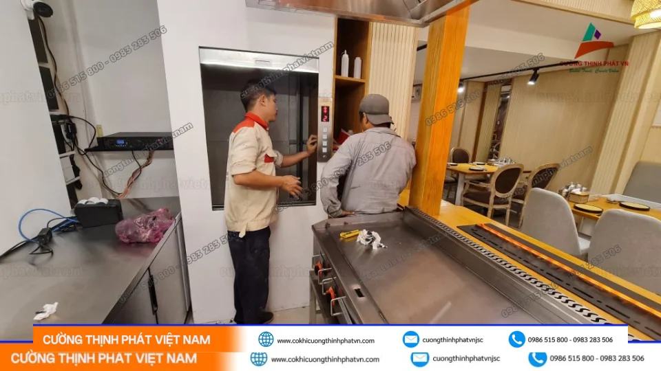 Thi Công Thang máy tải hàng, thang thực phẩm Phường Tân Sơn Nhì TP.HCM