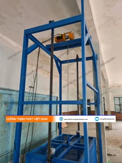 Dự án thang máy tải hàng 100 kg 2 điểm dừng tại Thủ Đức