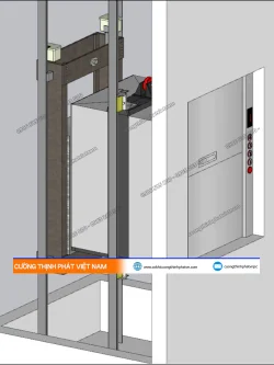 Dự án thang máy thực phẩm có đối trọng 4 điểm dừng tại Phú Nhuận