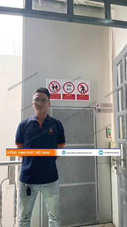 Dự án tời nâng hàng 200 kg 3 điểm dừng tại Gò Vấp