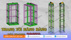 Dự án lắp đặt thang nâng hàng 200kg tại Thuận An, Bình Dương