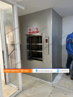 Dự án lắp đặt thang máy chuyển hàng 50kg tại Trần Hưng Đạo, Dĩ An