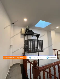 Dự án cải tạo thang máy tải hàng cũ 800kg tại Dĩ An, Bình Dương