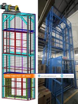 Dự án lắp đặt hệ thống thang máy tải hàng cho nhà máy Sakos Tiền Giang