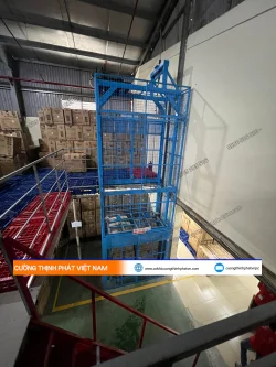 Dự án lắp đặt hệ thống thang máy tải hàng cho nhà máy Sakos Tiền Giang