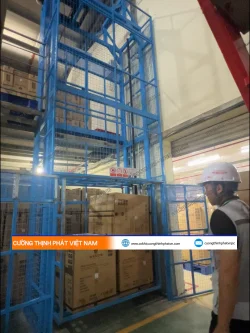 Dự án lắp đặt hệ thống thang máy tải hàng cho nhà máy Sakos Tiền Giang