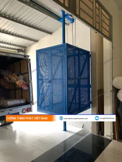 Dự án thang máy nâng hàng điều khiển từ xa 200kg tại Bến Cát, Bình Dương