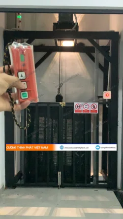 Lắp đặt thang máy tải thực phẩm tại Quán Bún Bò Cay Cậu Ba Bạc Liêu, Gò Vấp