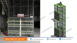 Dự án lắp đặt thang máy tời hàng 750kg cho công ty Findley tại Long An