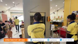 Lắp đặt thang tải thực phẩm 25kg, 2 tầng tại Quận 3, TP.HCM