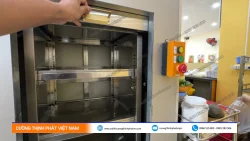 Lắp đặt thang tải thực phẩm 25kg, 2 tầng tại Quận 3, TP.HCM