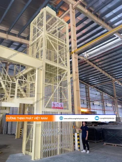 Dự án thang nâng hàng đôi 2000 kg tại KCN Đồng An II, Bình Dương