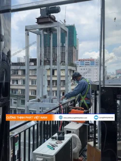 Dự án lắp đặt thang tời hàng 80kg cho công ty Kiến Xanh tại Bùi Viện, Quận 1