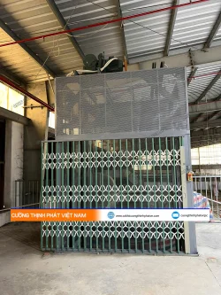 Thiết kế thi công thang tải hàng 1 tấn - Cty Đồng Ngô - tại nhà máy Innotex - Vĩnh Long