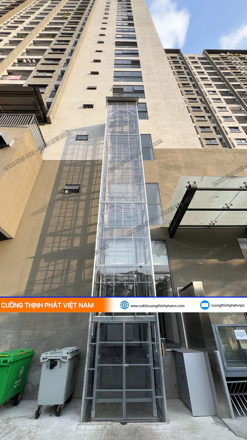 Thi công thang máy tải hàng Phường Tân Hưng TP.HCM chuẩn tải trọng