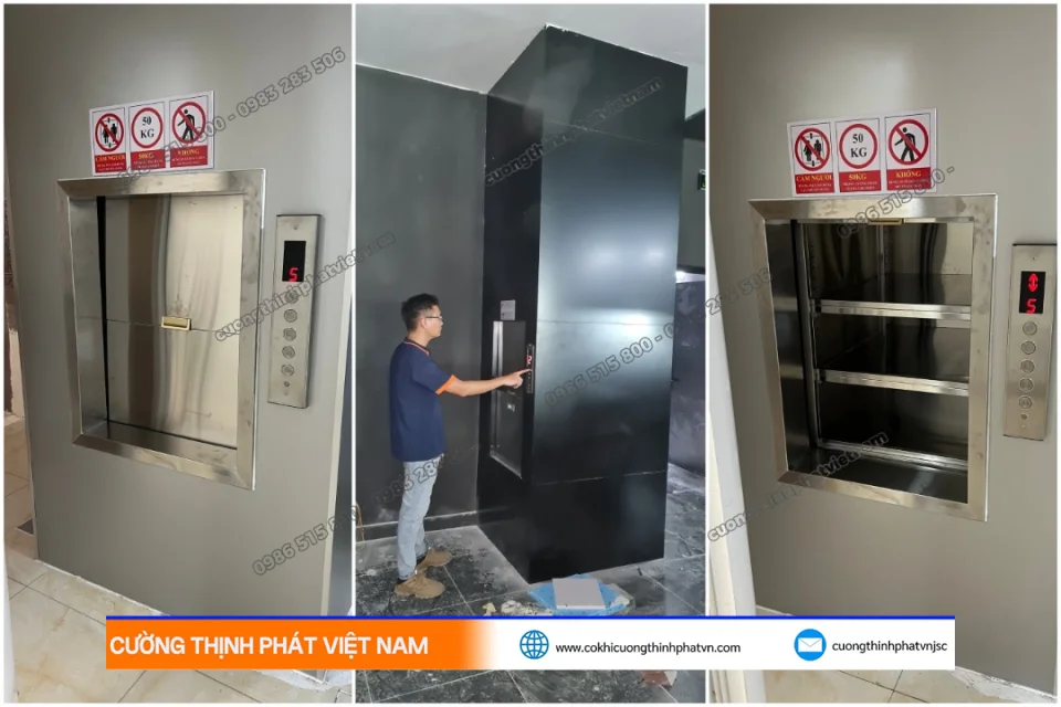Thi Công Thang Máy Thực Phẩm