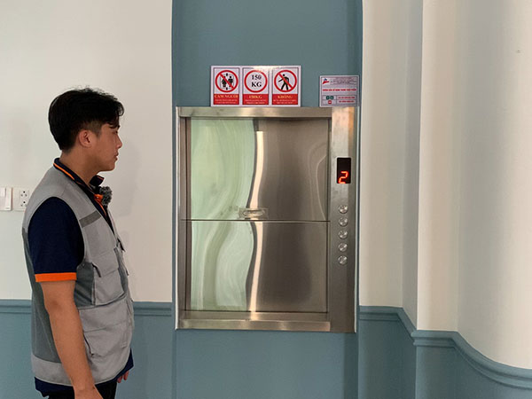 Thang tải thực phẩm mini 50kg-100kg